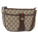 GUCCI GG Supreme Web Sherry Line Bag PVC Beige Gold 89 02 032 Auth BA12881-1