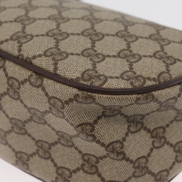 GUCCI GG Supreme Web Sherry Line Bag PVC Beige Gold 89 02 032 Auth BA12881