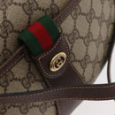 GUCCI GG Supreme Web Sherry Line Bag PVC Beige Gold 89 02 032 Auth BA12881-18