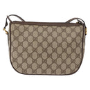 GUCCI GG Supreme Web Sherry Line Bag PVC Beige Gold 89 02 032 Auth BA12881-2