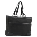 Salvatore Ferragamo Gancini Tote Bag Canvas Black Silver Auth BA12884-1