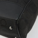 Salvatore Ferragamo Gancini Tote Bag Canvas Black Silver Auth BA12884-9