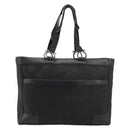 Salvatore Ferragamo Gancini Tote Bag Canvas Black Silver Auth BA12884-13