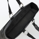 Salvatore Ferragamo Gancini Tote Bag Canvas Black Silver Auth BA12884-6