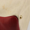HERMES Victoria 43 Handtasche beschichtete Leinwand Beige Auth BA12885-8