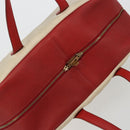 HERMES Victoria 43 Handtasche beschichtete Leinwand Beige Auth BA12885-6