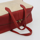HERMES Victoria 43 Handtasche beschichtete Leinwand Beige Auth BA12885-7