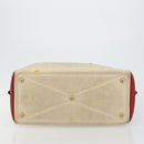 HERMES Victoria 43 Handtasche beschichtete Leinwand Beige Auth BA12885-5