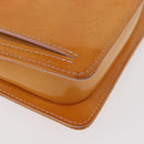LOUIS VUITTON Monogram Vernis Motto Pouch Marshmallow Pink M91312 Auth BA12888-15