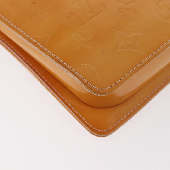 LOUIS VUITTON Monogram Vernis Motto Pouch Marshmallow Pink M91312 Auth BA12888