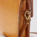 LOUIS VUITTON Monogram Vernis Motto Pouch Marshmallow Pink M91312 Auth BA12888-8