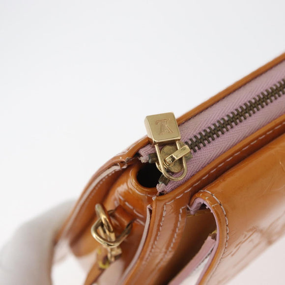 LOUIS VUITTON Monogram Vernis Motto Pouch Marshmallow Pink M91312 Auth BA12888
