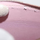 LOUIS VUITTON Monogram Vernis Motto Pouch Marshmallow Pink M91312 Auth BA12888-20