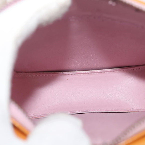 LOUIS VUITTON Monogram Vernis Motto Pouch Marshmallow Pink M91312 Auth BA12888