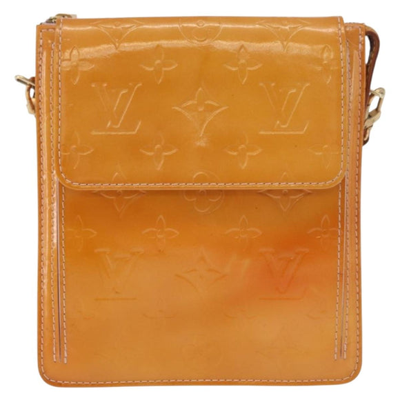 LOUIS VUITTON Monogram Vernis Motto Pouch Marshmallow Pink M91312 Auth BA12888