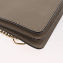 Chloe Fay Shoulder Bag Leather Beige Gold Auth BA12889-14