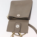 Chloe Fay Shoulder Bag Leather Beige Gold Auth BA12889-18