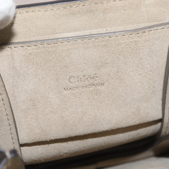 Chloe Fay Shoulder Bag Leather Beige Gold Auth BA12889