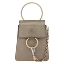 Chloe Fay Shoulder Bag Leather Beige Gold Auth BA12889-2