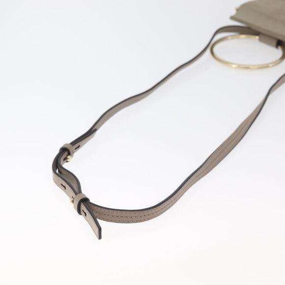 Chloe Fay Shoulder Bag Leather Beige Gold Auth BA12889