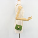 Salvatore Ferragamo Vara Ribbon Chain Bag Leer Groen Goud Auth BA12890-21
