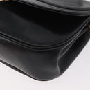 Christian Dior Shoulder Bag Leather Black Gold Auth BA12894-11