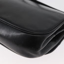 Christian Dior Shoulder Bag Leather Black Gold Auth BA12894-13
