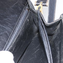 Christian Dior Shoulder Bag Leather Black Gold Auth BA12894-21