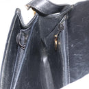 Christian Dior Shoulder Bag Leather Black Gold Auth BA12894-22