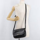 Christian Dior Shoulder Bag Leather Black Gold Auth BA12894-25