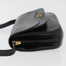 Christian Dior Shoulder Bag Leather Black Gold Auth BA12894-5