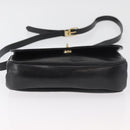 Christian Dior Shoulder Bag Leather Black Gold Auth BA12894-9