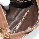 CHANEL Matelasse Chain Shoulder Bag Suede Brown Gold CC Auth BA12895-10