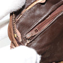 CHANEL Matelasse Chain Shoulder Bag Suede Brown Gold CC Auth BA12895-22