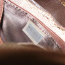 CHANEL Matelasse Chain Shoulder Bag Suede Brown Gold CC Auth BA12895-12