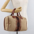 SAINT LAURENT Boston Bag Canvas Braun Auth BA12896-20