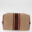 SAINT LAURENT Boston Bag Canvas Braun Auth BA12896-5