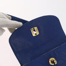 CHANEL Bicolore Waist bag Lamb Skin Blue Gold CC Auth BA12897-18