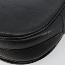 VALENTINO Shoulder Bag Leather Black Gold Auth BA12898-15
