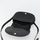 VALENTINO Shoulder Bag Leather Black Gold Auth BA12898-10