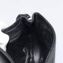 VALENTINO Shoulder Bag Leather Black Gold Auth BA12898-19