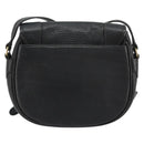 VALENTINO Shoulder Bag Leather Black Gold Auth BA12898-2