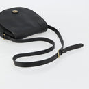 VALENTINO Shoulder Bag Leather Black Gold Auth BA12898-7