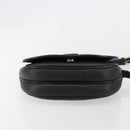 VALENTINO Shoulder Bag Leather Black Gold Auth BA12898-5