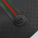 GUCCI Micro GG Supreme Web Sherry Line Tasche PVC Schwarz 001 904 0915 Auth BA12899-17