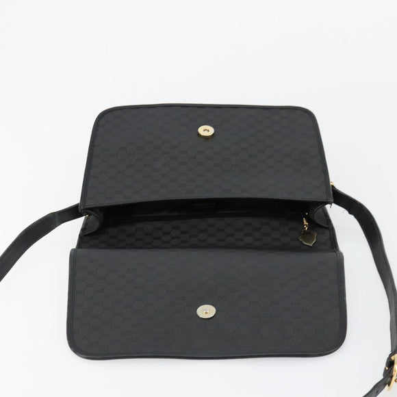 GUCCI Micro GG Supreme Web Sherry Line Tasche PVC Schwarz 001 904 0915 Auth BA12899