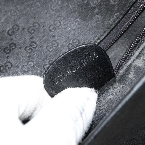 GUCCI Micro GG Supreme Web Sherry Line Tasche PVC Schwarz 001 904 0915 Auth BA12899