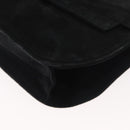Salvatore Ferragamo Shoulder Bag Suede Black Gold Auth BA12900-11