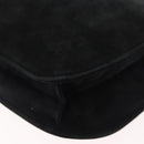Salvatore Ferragamo Shoulder Bag Suede Black Gold Auth BA12900-13