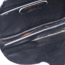 Salvatore Ferragamo Shoulder Bag Suede Black Gold Auth BA12900-17